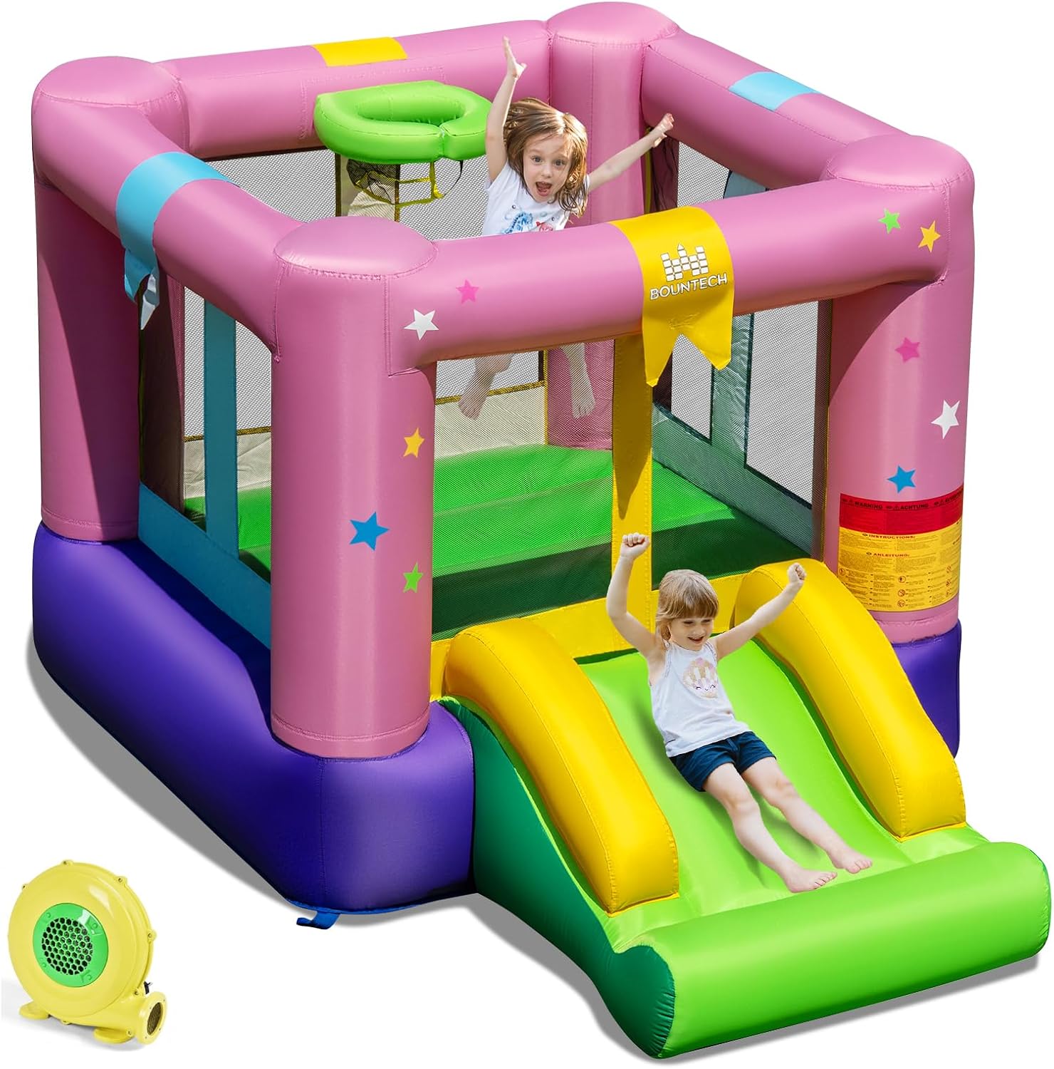 HOGEBABY Inflatable Bounce House for Kids 3-12 Indoor Outdoor w/Heavy Duty Jumping Area - Image 14