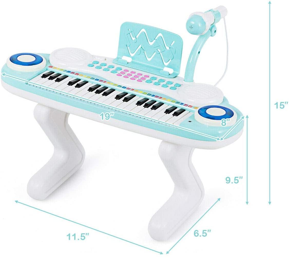 HOGEBABY 37-Key Keyboard Piano for Kids with Detachable Legs, Music Score, Build-in MP3 Songs - Image 8