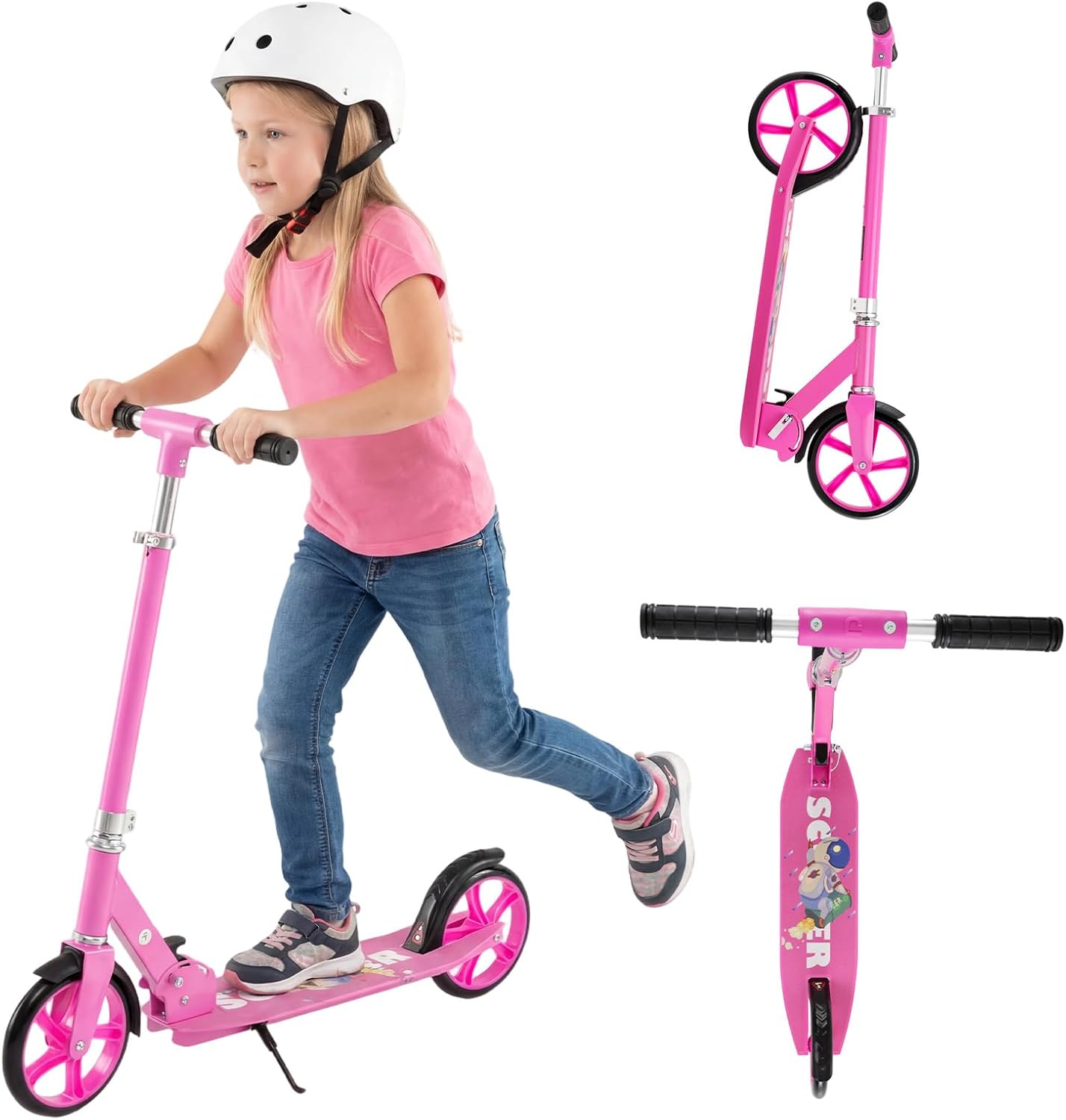 HOGEBABY Kick Scooter for Kids Ages 8+, Foldable Kids & Adults Scooter with 8-inch Big Wheels - Image 10