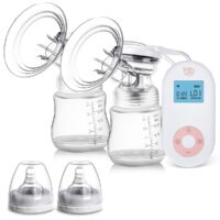 HOGEBABY Electric Double Breast Pump, Portable Dual Suction Nursing Breastfeeding Pump with LCD Display Screen