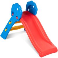 HOGEBABY Folding Slide, Indoor First Slide Plastic Play Slide Climber for Kids
