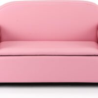 HOGEBABY Kids Couch, 2 in 1 Double Seat Children's Sofa w/Under Seat Storage