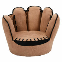 HOGEBABY Kids Couch, Toddler Chair Sofa with Solid Wood Frame & Baseball Glove Design