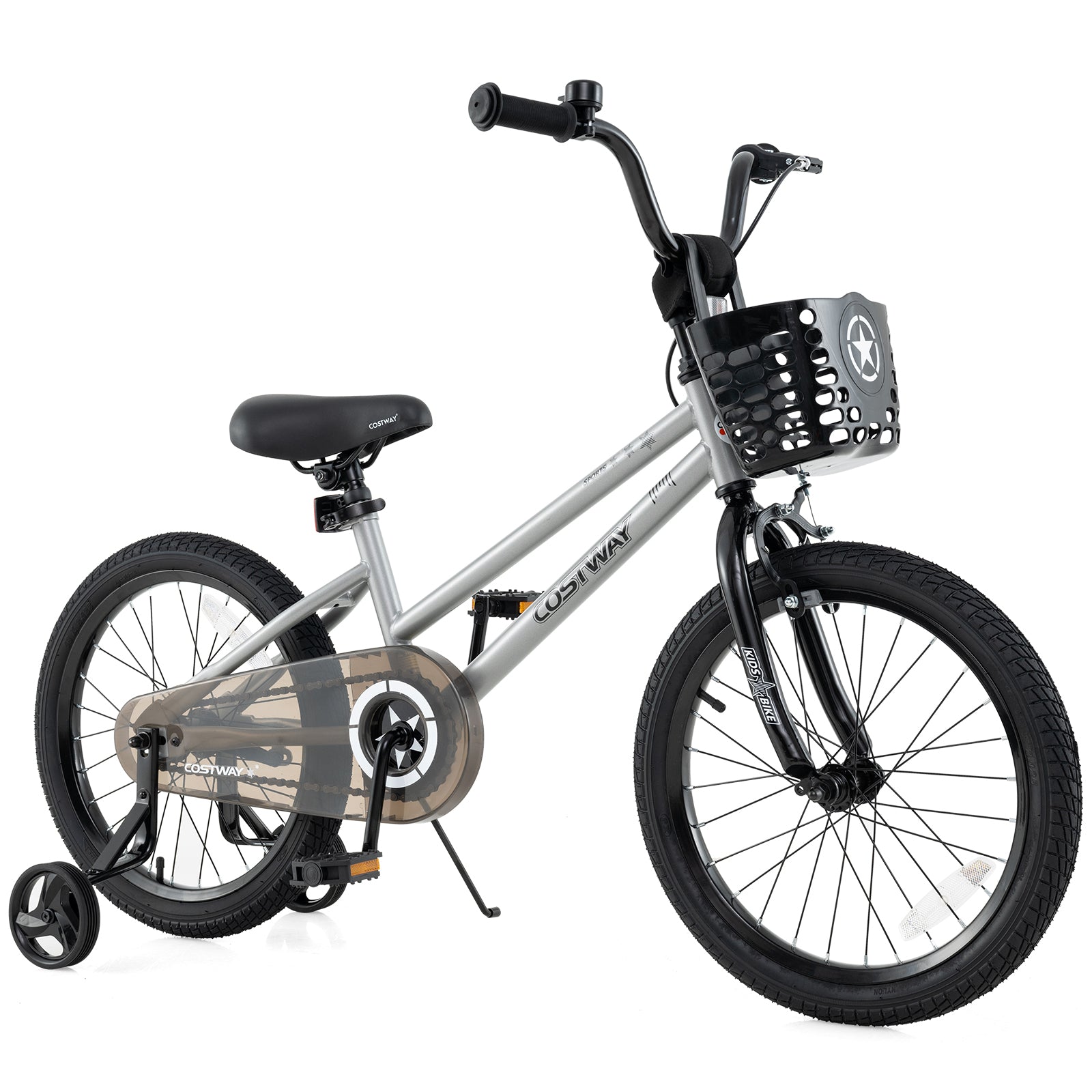 HOGEBABY Starry Kids Bike, 12 14 16 18 Inch Bicycle with Training Wheels, Storage Basket - Image 8