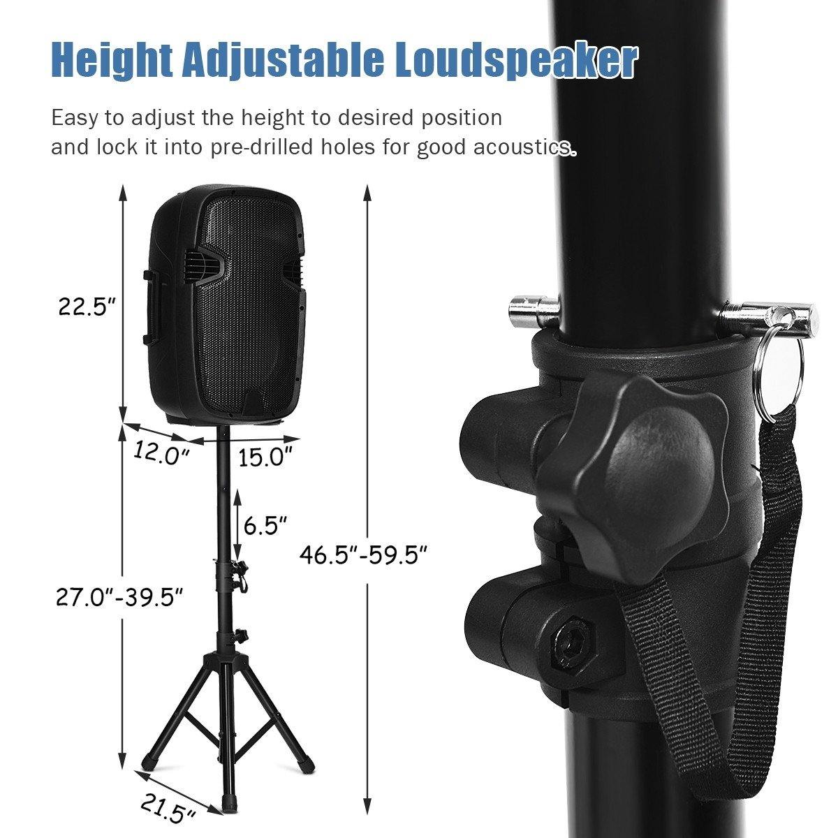 HOGEBABY 2-Way Powered PA Speakers System Combo Set, 12" 2000W Portable Dual Passive Active Speaker - Image 7