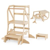 HOGEBABY Multifunctional Kids Kitchen Step Stool