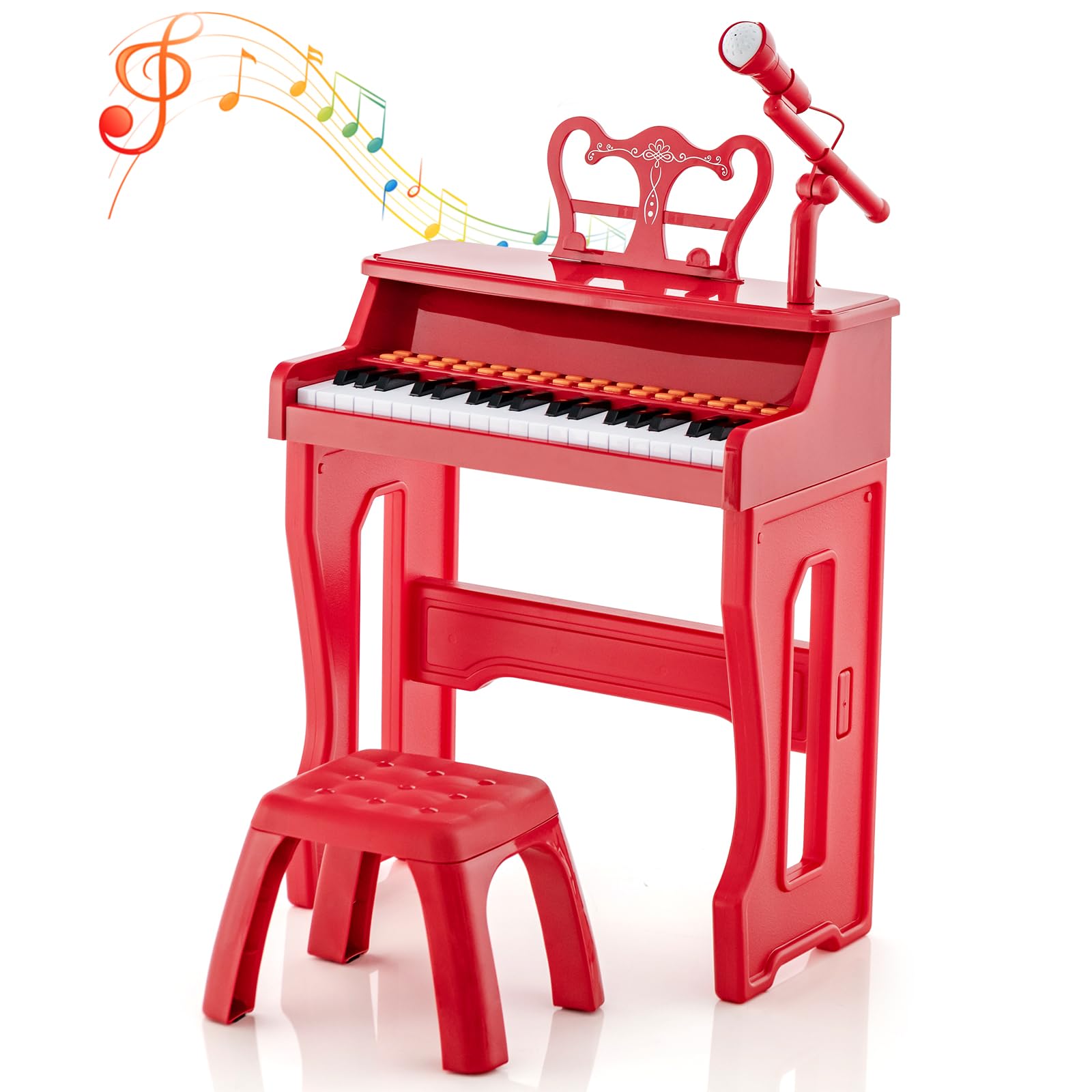 HOGEBABY Kids Piano, 37 Key Toy Piano Keyboard, Portable Electronic Piano Educational Musical Instrument Toy