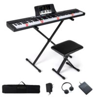 HOGEBABY 88 Key Piano Keyboard, Electric Digital Piano with Stand