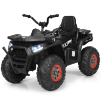 HOGEBABY Kids ATV, 12V Battery Powered Electric Vehicle, 4 Wheeler Quad for Boy & Girl Gift, Ride on ATV