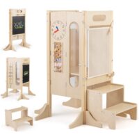 HOGEBABY Toddler Step Stool Foldable Standing Tower