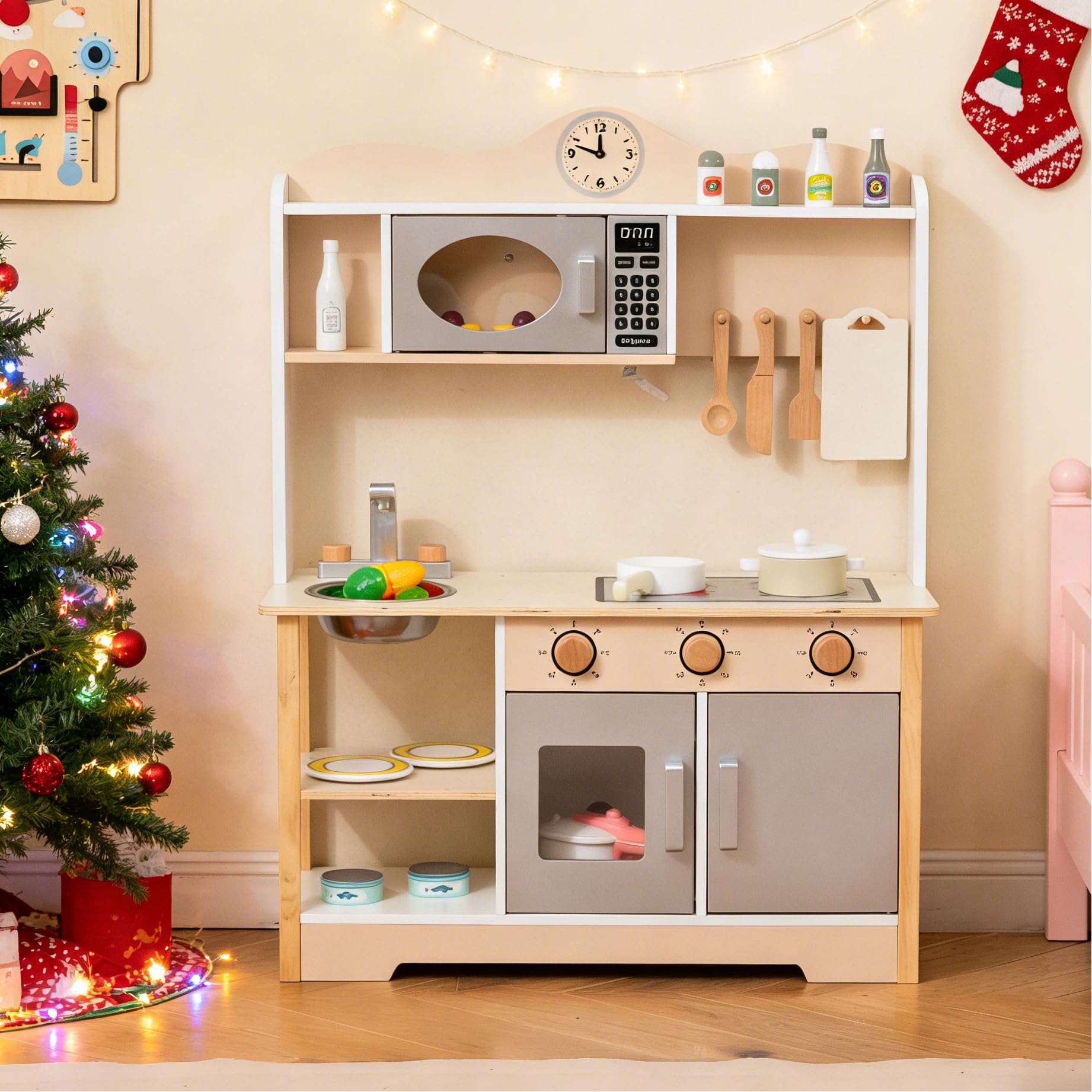 HOGEBABY Wooden Toy Kitchen Playset - Image 10