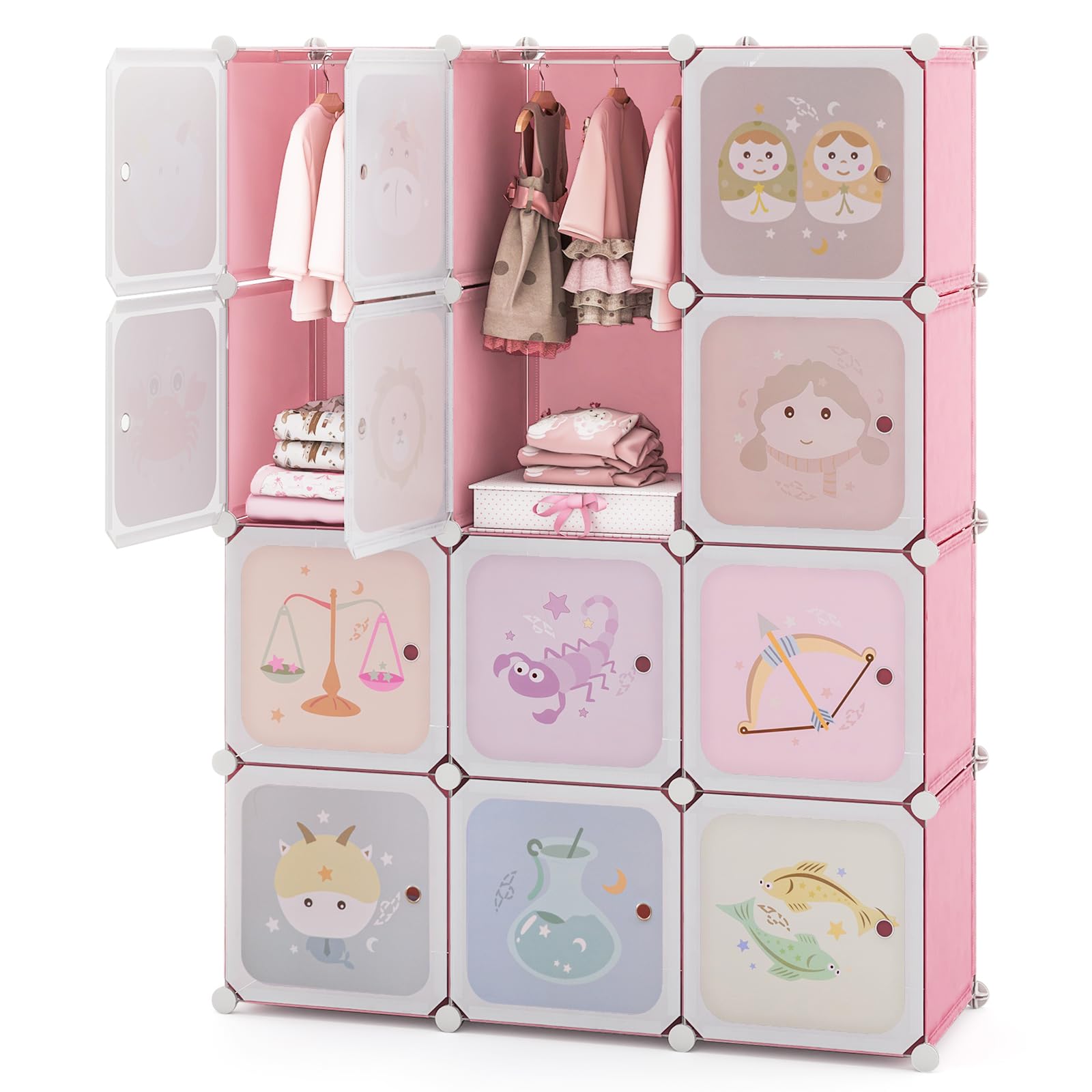 HOGEBABY Kids Closet, Cartoon DIY Modular Dresser Storage Organizer - Image 10