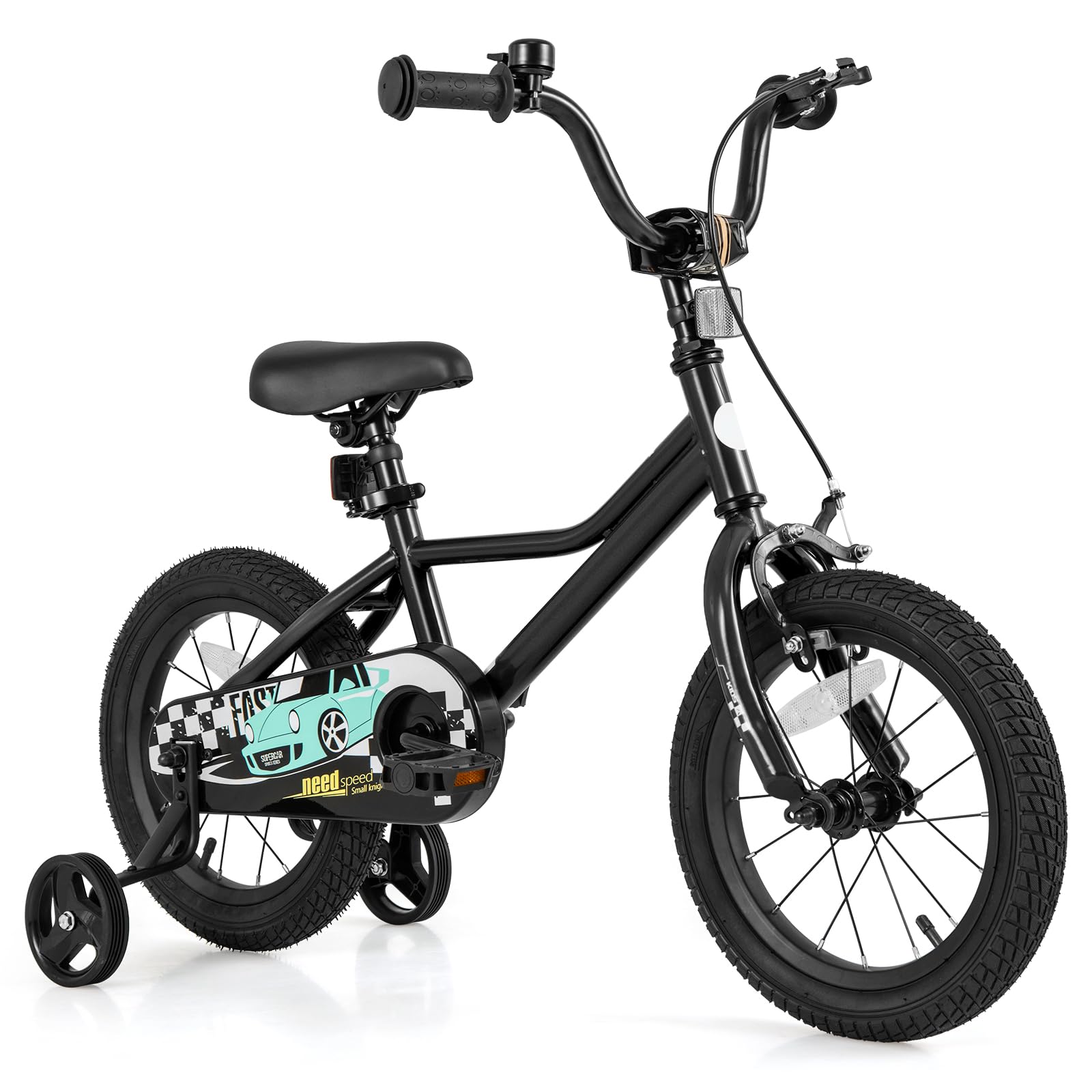 HOGEBABY 12 14 16 18 Inches Car Pattern Sporty Bicycle with Removable Training Wheels - Image 13