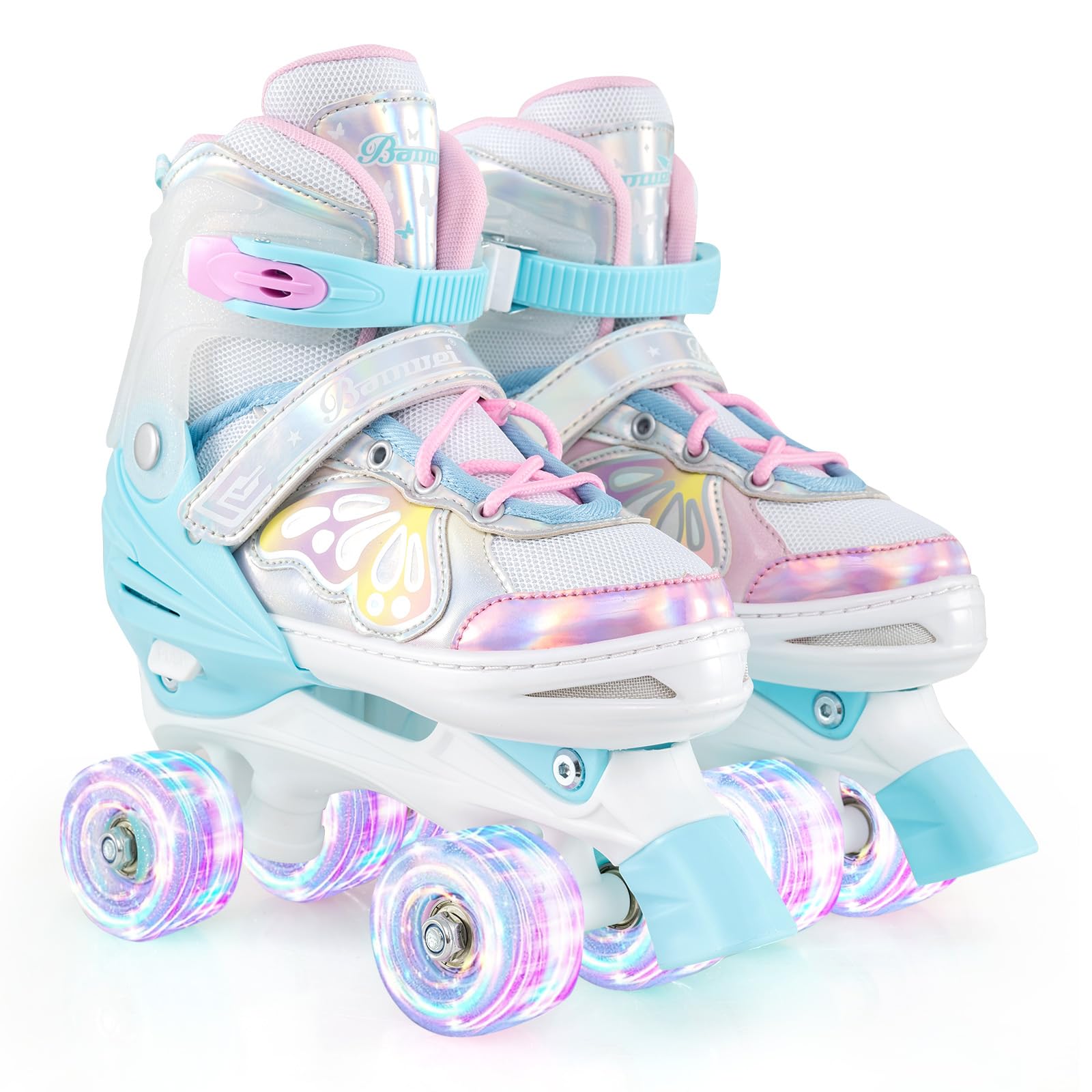 HOGEBABY Butterfly Roller Skates for Girls Teens Adults 5-8 8-13 13+ with Light-up Wheels & Safety Protection - Image 16