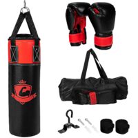 HOGEBABY Kids Hanging Punching Bag Set, 6 PCS Filled 4-Tier PVC Boxing Set