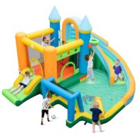 HOGEBABY Inflatable Water Slide, 9 in 1 Kids Water Park Bounce House Combo for Outdoor Fun w/Splash Pool