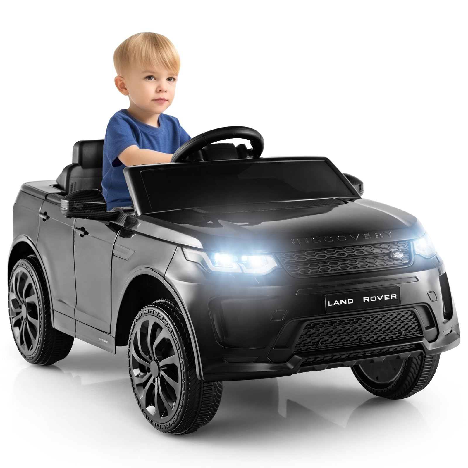 HOGEBABY 12V Kids Ride On Car, Licensed Land Rover Electric Vehicle w/Remote Control