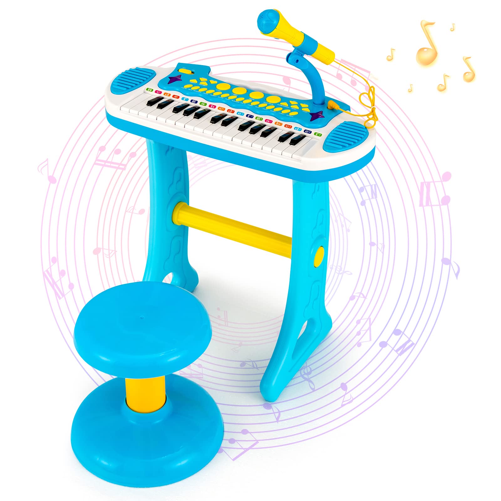 HOGEBABY 31-Key Kids Piano Keyboard Toy, Toddler Electronic Musical Instrument Educational Toy