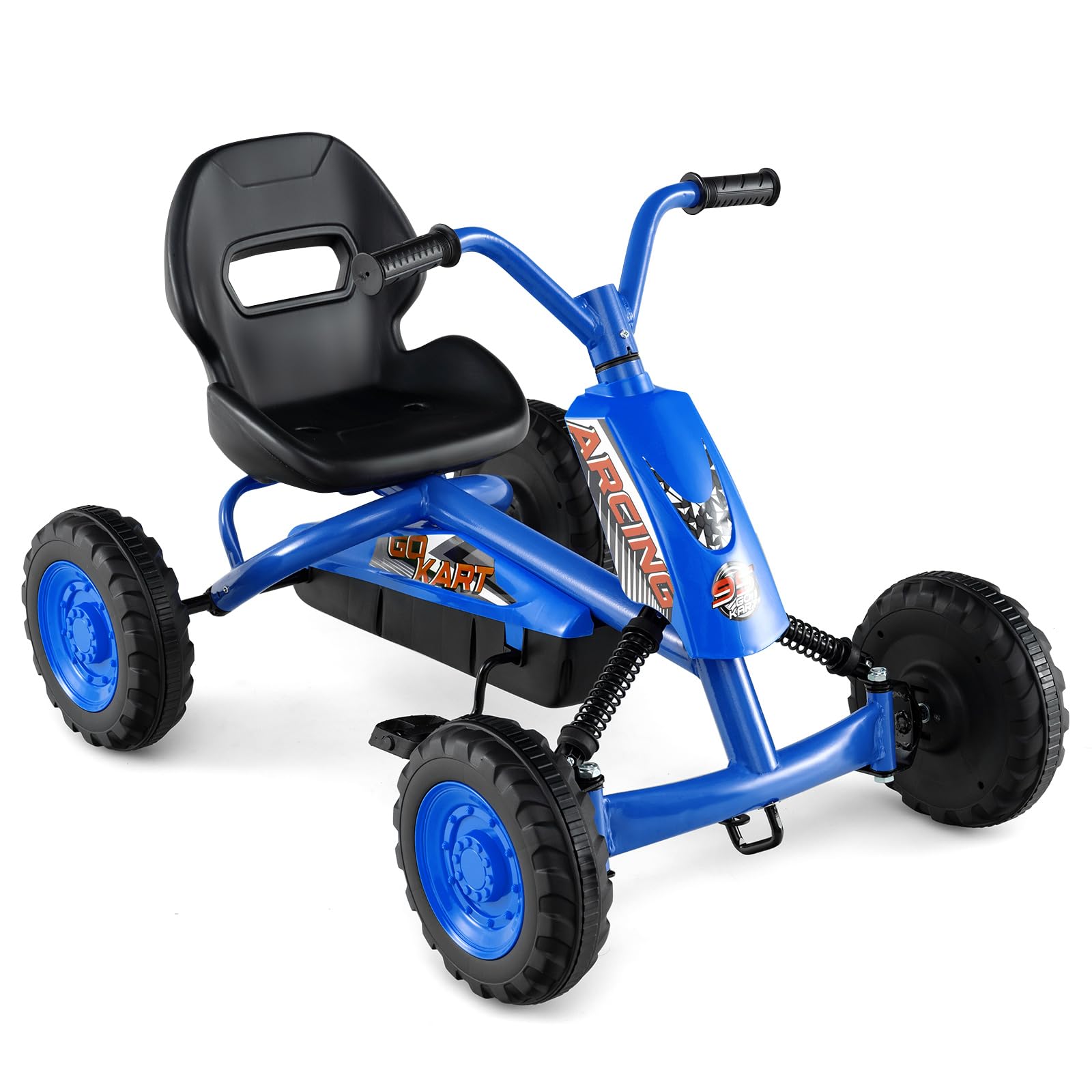 HOGEBABY 4 Wheel Toddler Ride On Pedal Car with Steering Handlebars - Image 11