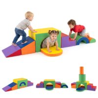 HOGEBABY 7 Pieces Toddler Climbing Toys Indoor Foam Blocks