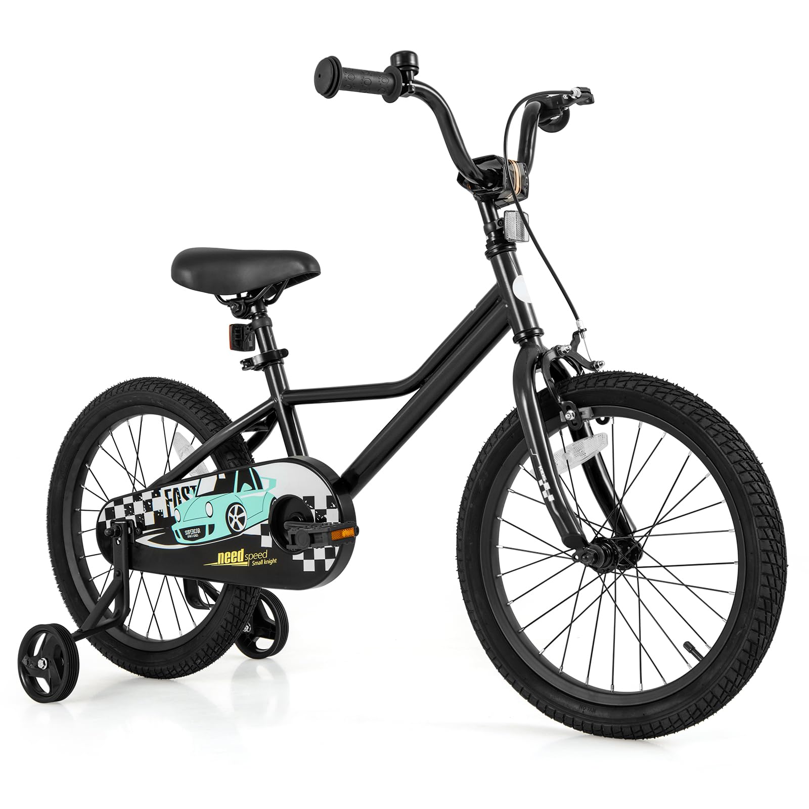 HOGEBABY 12 14 16 18 Inches Car Pattern Sporty Bicycle with Removable Training Wheels - Image 15