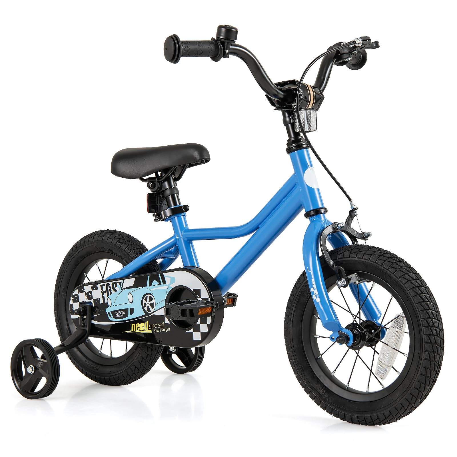HOGEBABY 12 14 16 18 Inches Car Pattern Sporty Bicycle with Removable Training Wheels - Image 4
