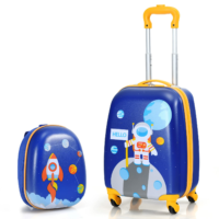 HOGEBABY 2 Pieces Kids Luggage Set, 16 Toddlers Carry-on Suitcase & 12 Backpack Set