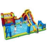 HOGEBABY 9-in-1 Inflatable Water Slide Park Water Jump Castle