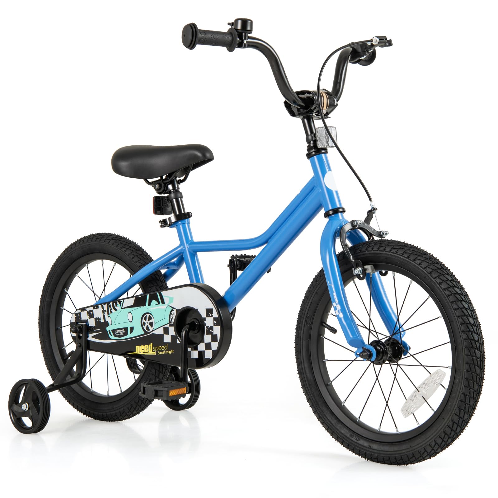 HOGEBABY 12 14 16 18 Inches Car Pattern Sporty Bicycle with Removable Training Wheels - Image 6