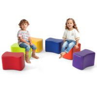 HOGEBABY 6-Piece Butterfly Modular Stool Set for Kids