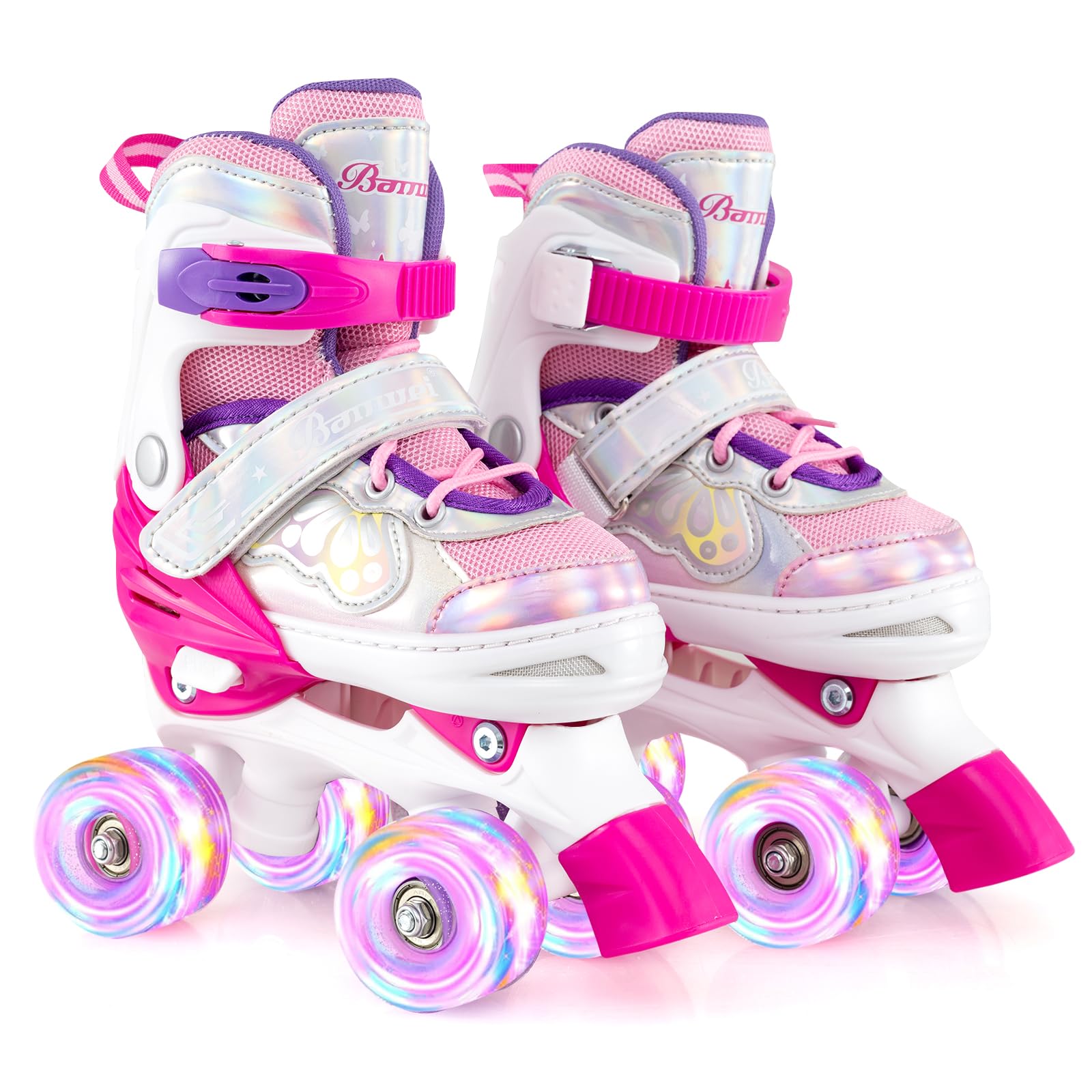 HOGEBABY Butterfly Roller Skates for Girls Teens Adults 5-8 8-13 13+ with Light-up Wheels & Safety Protection - Image 7