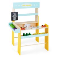 HOGEBABY Wooden Grocery Store for Kids, Pretend Supermarket Stand