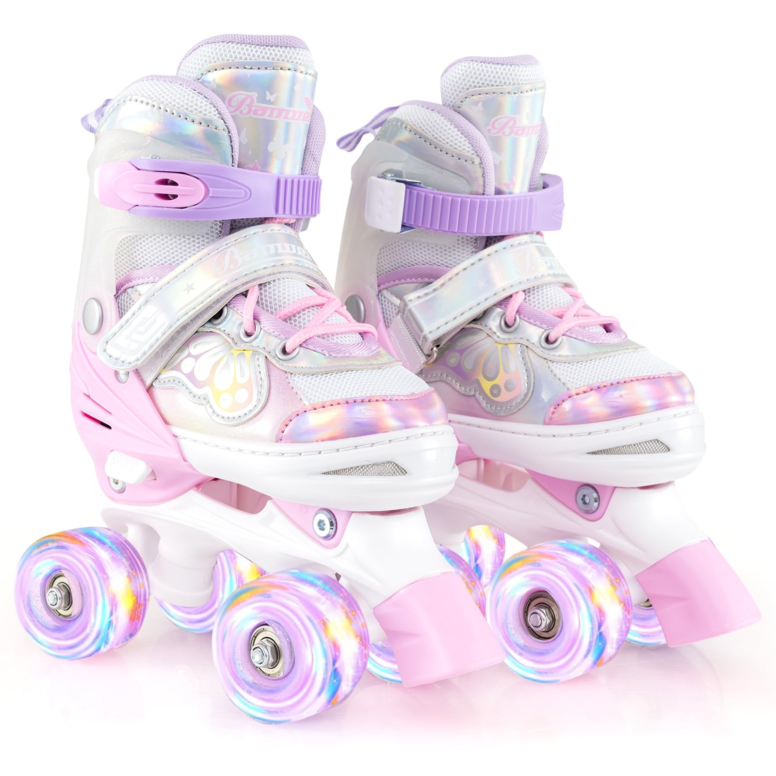 HOGEBABY Butterfly Roller Skates for Girls Teens Adults 5-8 8-13 13+ with Light-up Wheels & Safety Protection - Image 9