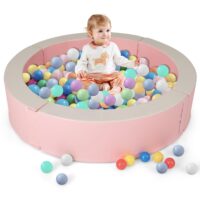 HOGEBABY Ball Pit, Detachable Foam Pool for Toddlers or Dogs with 50 Colorful Ocean Balls