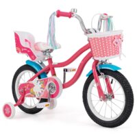 HOGEBABY Kids Bike,  95% Pre-Assembled Girls Bike for 3-8 Years Old
