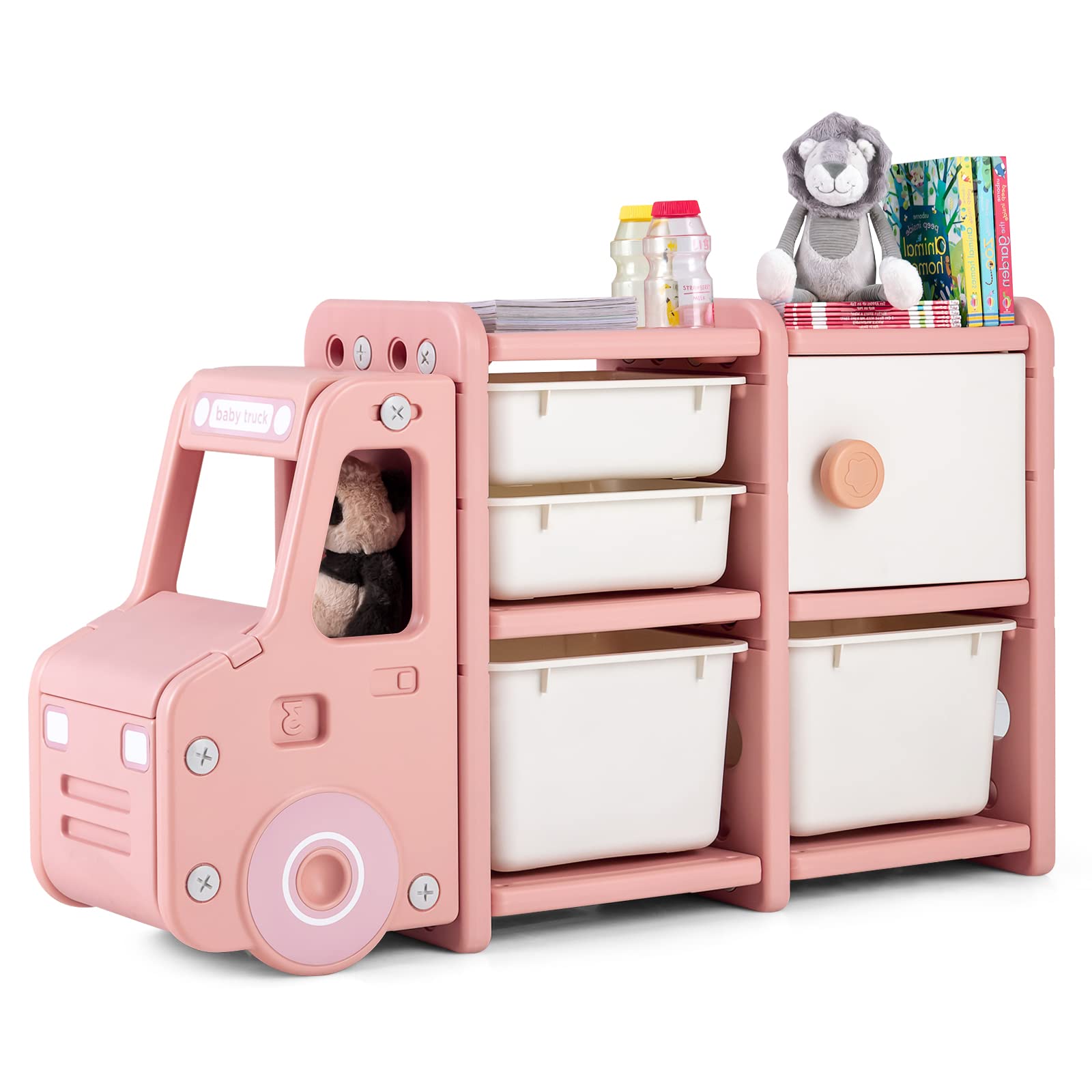 HOGEBABY Toy Organizers and Storage, Kids Toy Chest, Multipurpose Bookcase Shelf to Organize Toy - Image 9