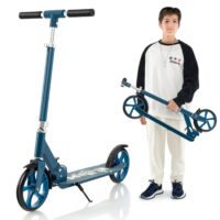 HOGEBABY Kick Scooter for Kids Ages 8+, Foldable Kids & Adults Scooter with 8-inch Big Wheels