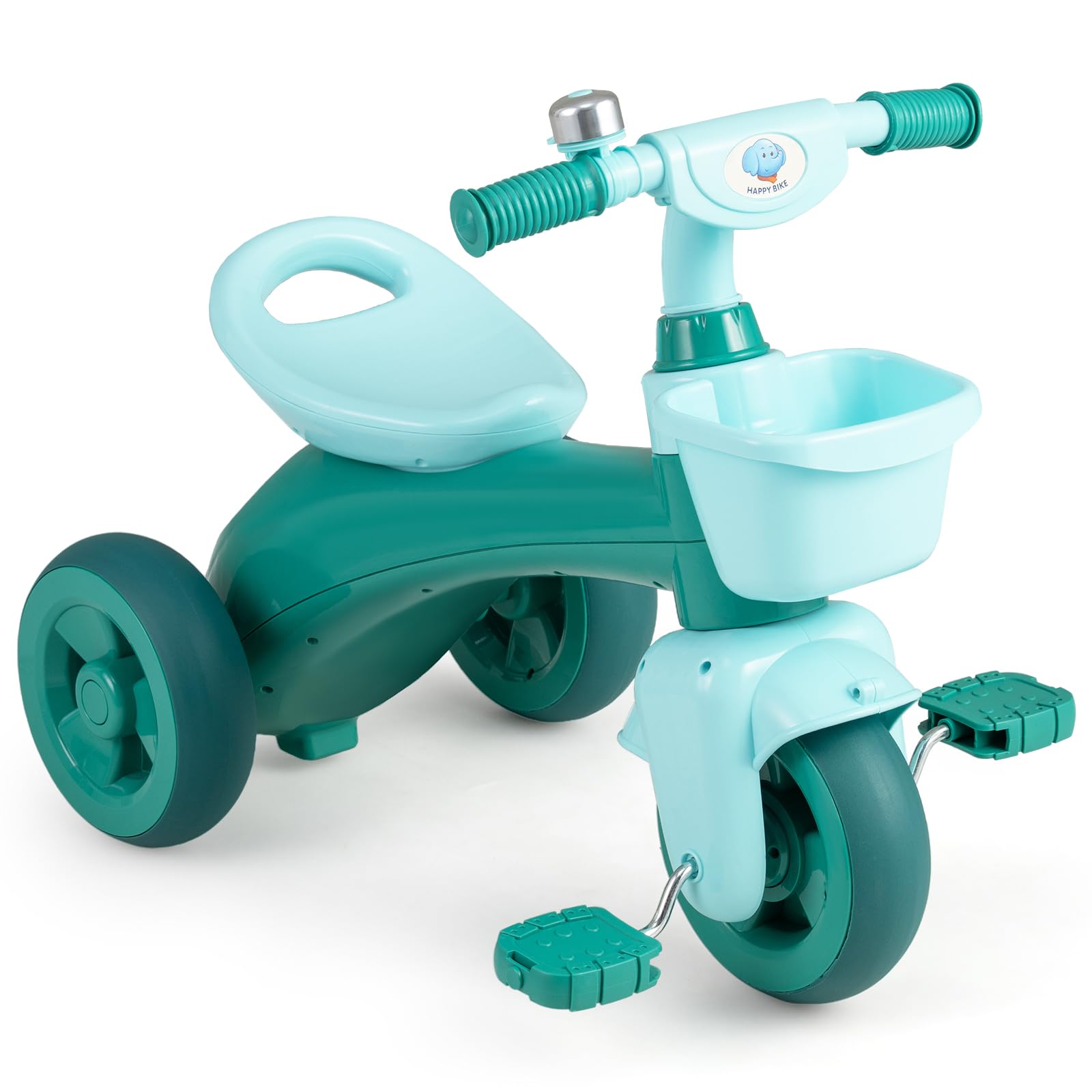 HOGEBABY Toddler Bike Kids Tricycle with Front & Rear Storage Basket