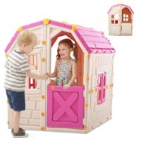 HOGEBABY Outdoor Playhouse Kids Cottage Clubhouse