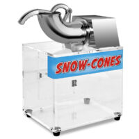 HOGEBABY Ice Shaver Machine, Stainless Steel 110V Electric Ice Crusher with Dual Blades