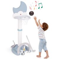 HOGEBABY Toddler Basketball Hoop with Electronic Scoreboard Cheer Sound
