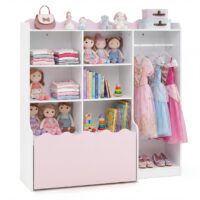 HOGEBABY 2 in 1 Kids Toy Storage Organizer Multifunctional Kids Bookshelf Storage Chest