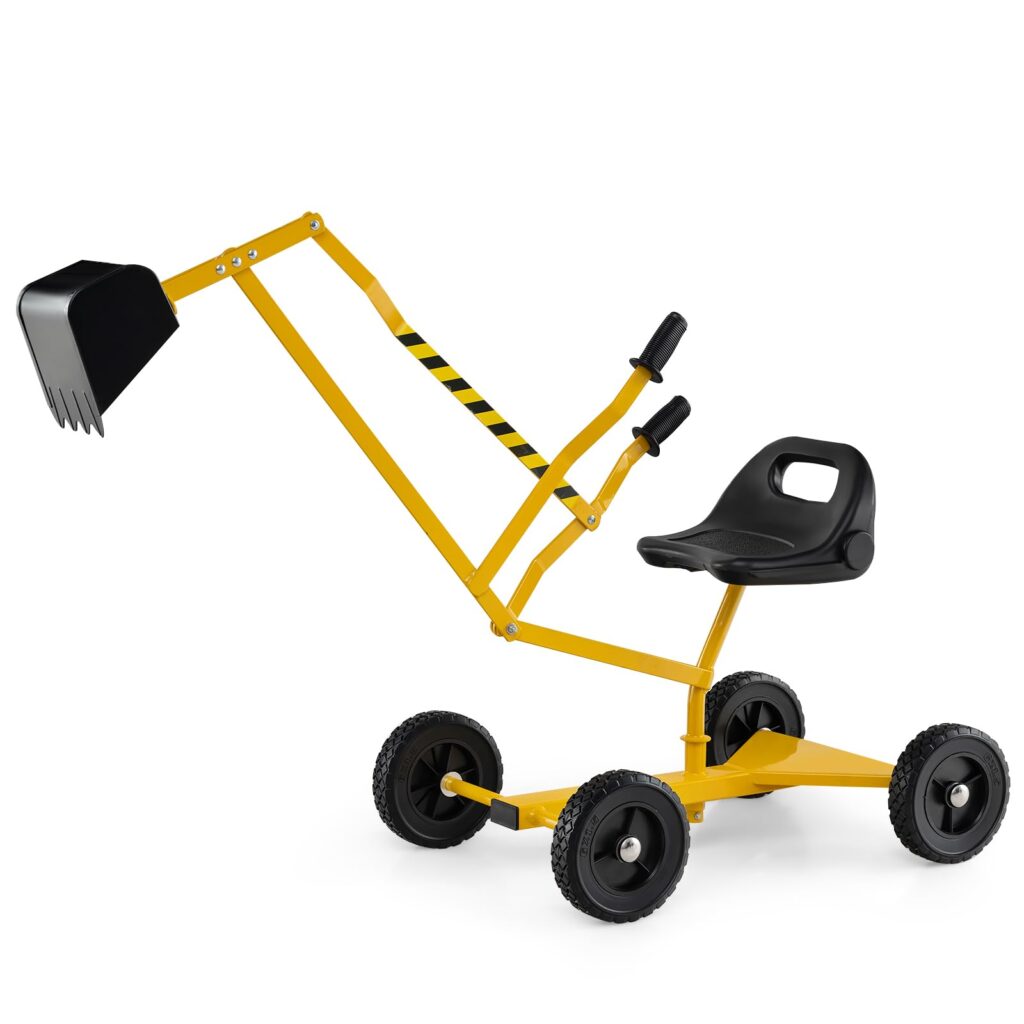 HOGEBABY Sand Digger Outdoor Heavy Duty Metal Excavator with 360 Swivel Seat