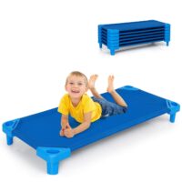 HOGEBABY Daycare Cots for Kids, Pack of 6, 51 L x 22.5 W Stackable Nap Cots with Easy Lift Corners