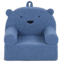HOGEBABY Kids Comfy Bear Toddler Foam Couch with Soft Fleece Fabric Cover