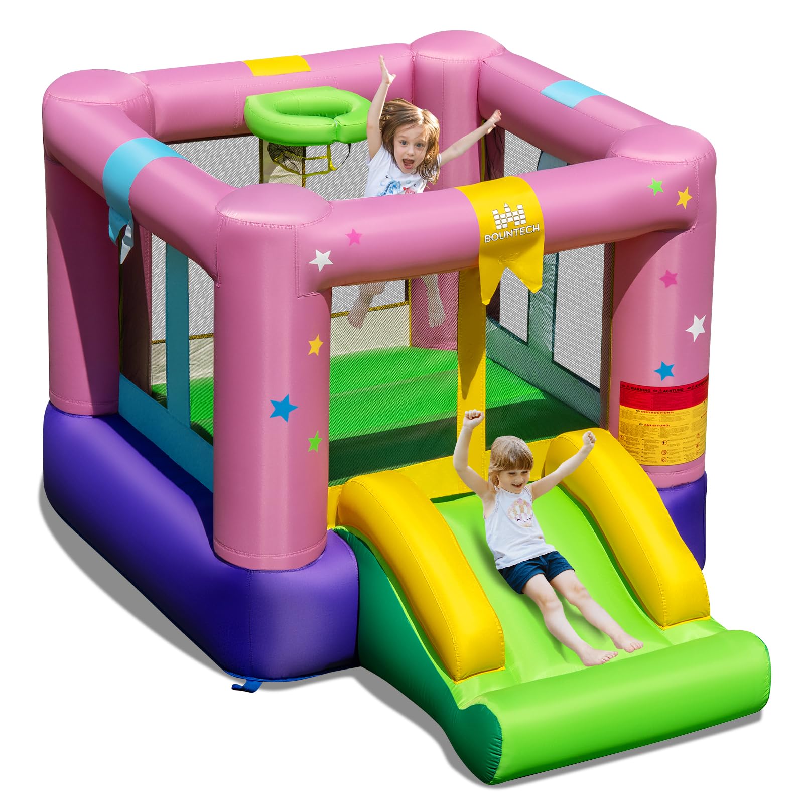 HOGEBABY Inflatable Bounce House for Kids 3-12 Indoor Outdoor w/Heavy Duty Jumping Area