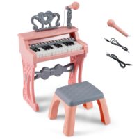 HOGEBABY Kids Piano 25 Keys Piano Keyboard for Kids with Stool