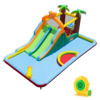 HOGEBABY Huge Inflatable Water Slide Park, Section Family Gathering Water Bounce House Bouncy Castle