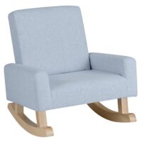 HOGEBABY Kids Sofa, Rocking Chair with Solid Wood Frame, Linen Fabric