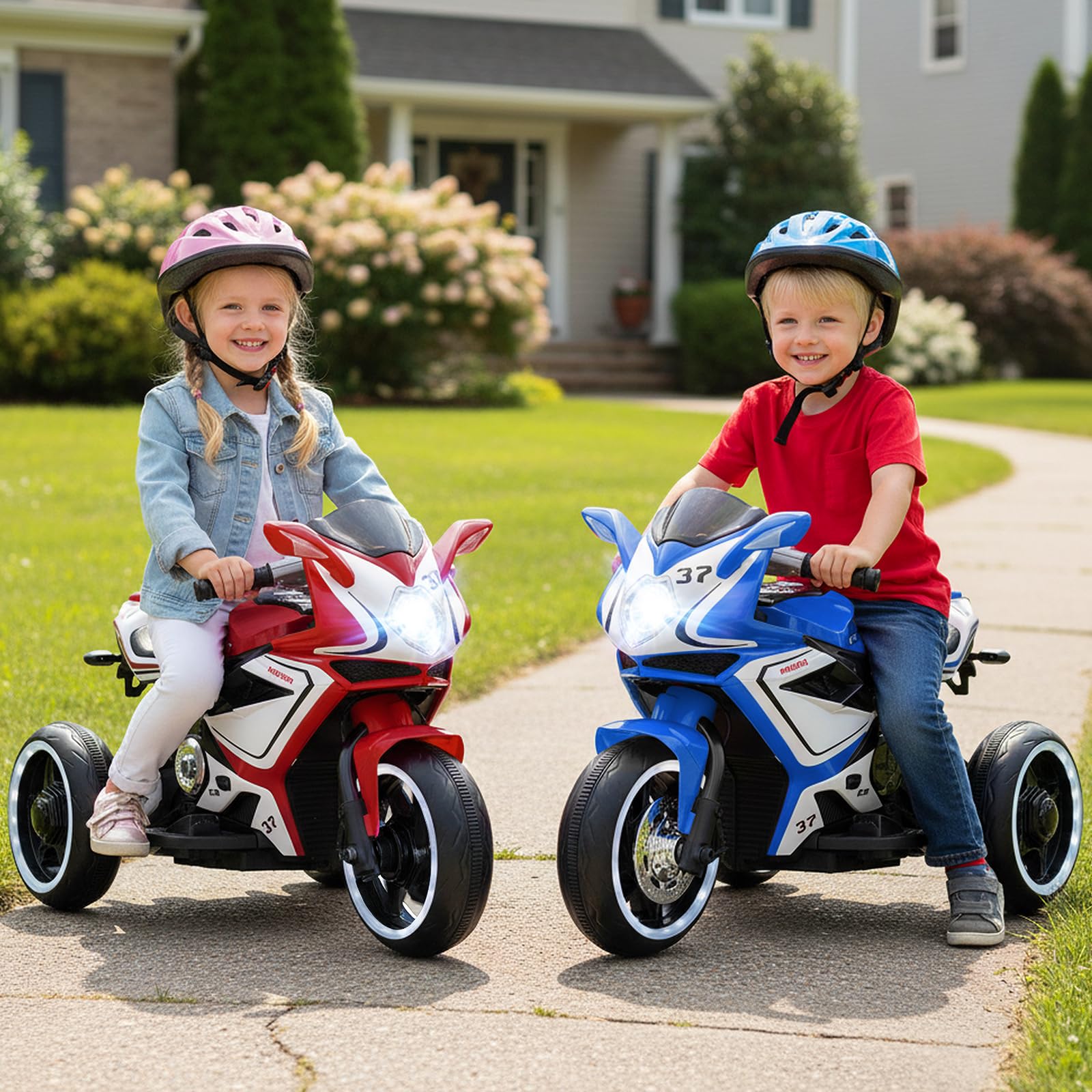 HOGEBABY Toddler Motorcycle with LED Lights 6V Battery Powered - Image 7